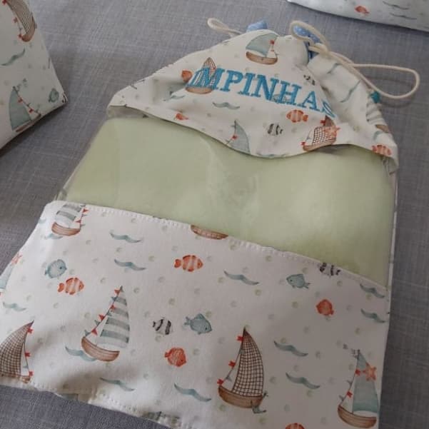 Kit saquinhos roupa limpa, roupa suja e nécesseire do bebê. Saco organizador de roupas da criança.  kit higiene.