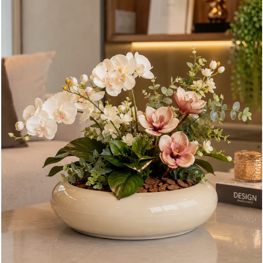 Vaso Decorativo Abalone 25cm Elegância Para Mesa