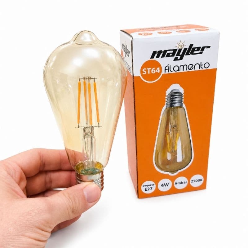 Lâmpada Filamento LED ST64 Pêra 4W