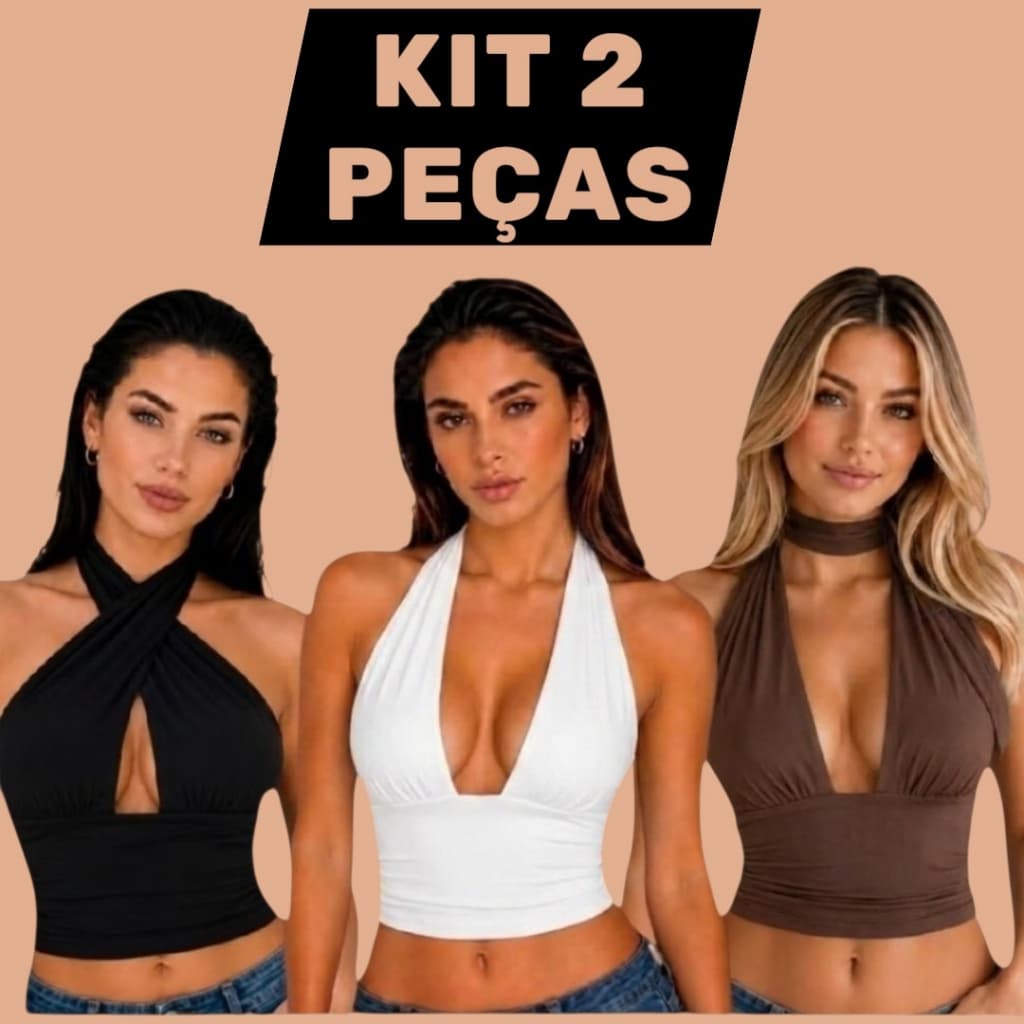 BLUSA CROOPED TOP COM AMARRAÇÃO MULTIFORMAS SUPLEX PREMIUM COM FORRO
