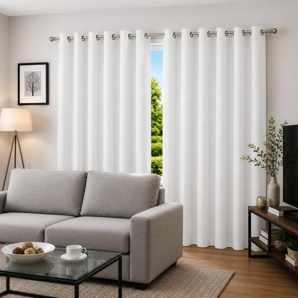 Cortina Blackout Branca com Ilhós 2,80m x 2,20 m – Mais Conforto, Privacidade e Proteção para seu Ambiente