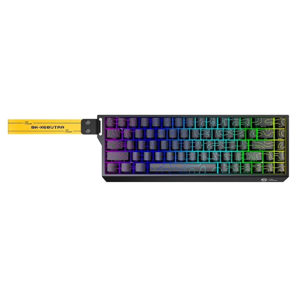 Teclado Sem Fio Gamer Magnético Rapid Trigger 0,01mm 8000hz Rgb Fire Phoenix Bk-x68