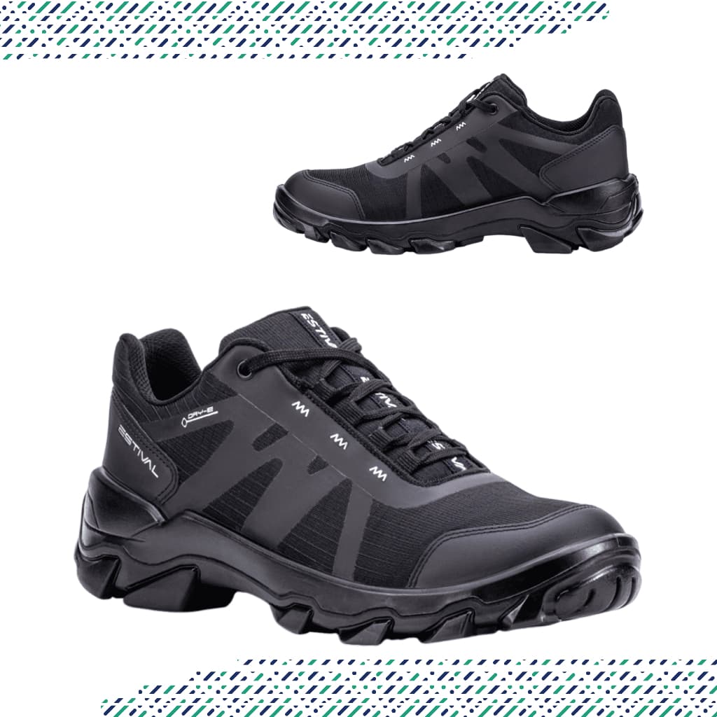 Tênis de Segurança Estival Hybrid All Black Microfibra Biqueira PVC CA 47823 Antiderrapante