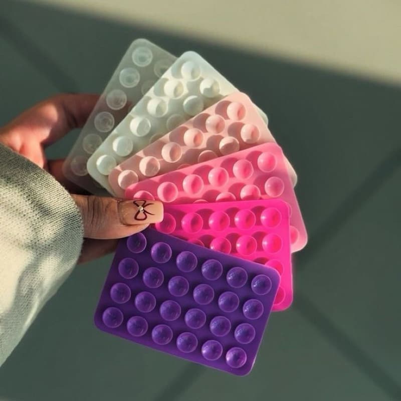 Ventosa para Celular Silicone | Suporte de Celular para Fotos, Vídeos, Espelho e Gravações | Reutilizável e Lavável