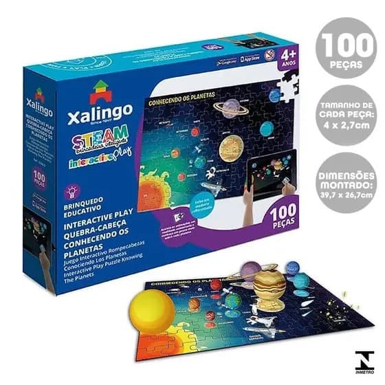 Steam Quebra-Cabeça Interactive Play Conhecendo os Planetas Xalingo 5326-5