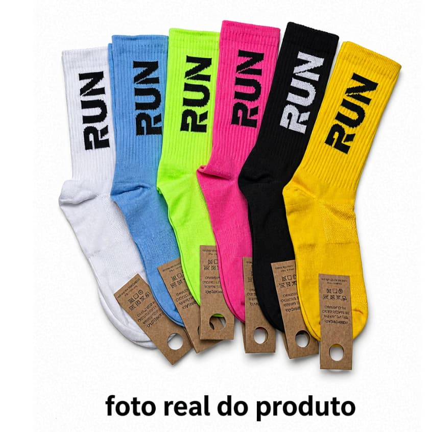 Kit 4 Pares Meias Cano Longo Run Academia Esportiva Atletismo