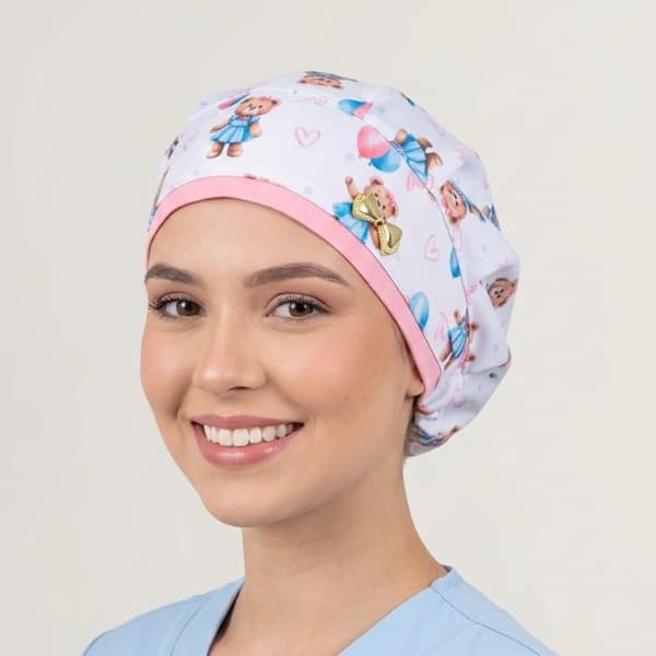 Touca Cirúrgica Gorro Feminino de Enfermagem Hospitalar com Elástico Super Macio