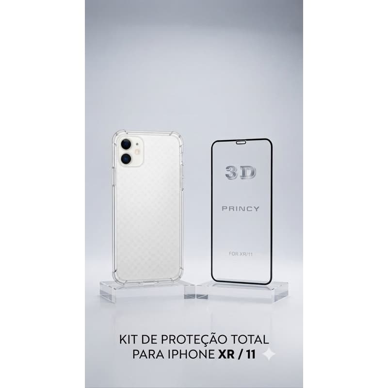 Kit Proteção Completa iPhone 11 - Capa + Película Vidro