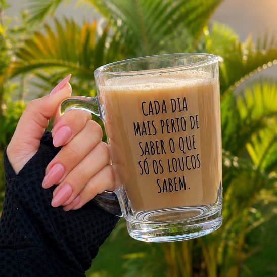 Caneca Chá Café Frases Meme Fofoca Lula Bolsonaro Personalizada Política Vidro 300ml