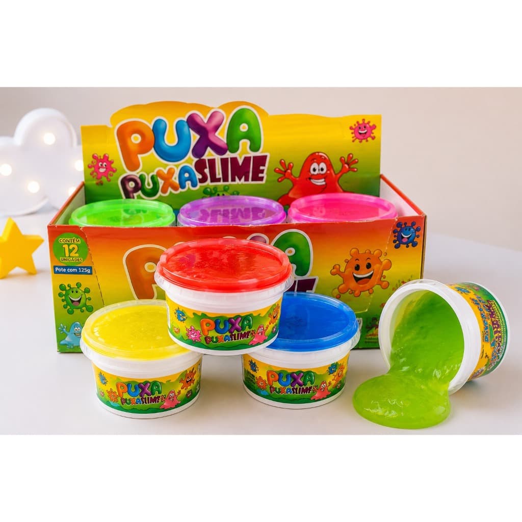 Slime puxa puxa 125g com 2/4/6/8 unidades