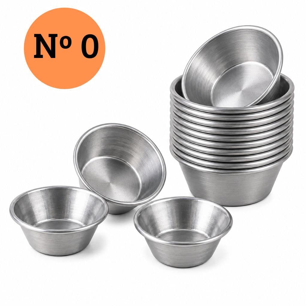 Kit 12 ou 24 Forminha Empada Nº0 em Aço Inox Fácil De Limpar | Ideal Para Empadinha e Salgados