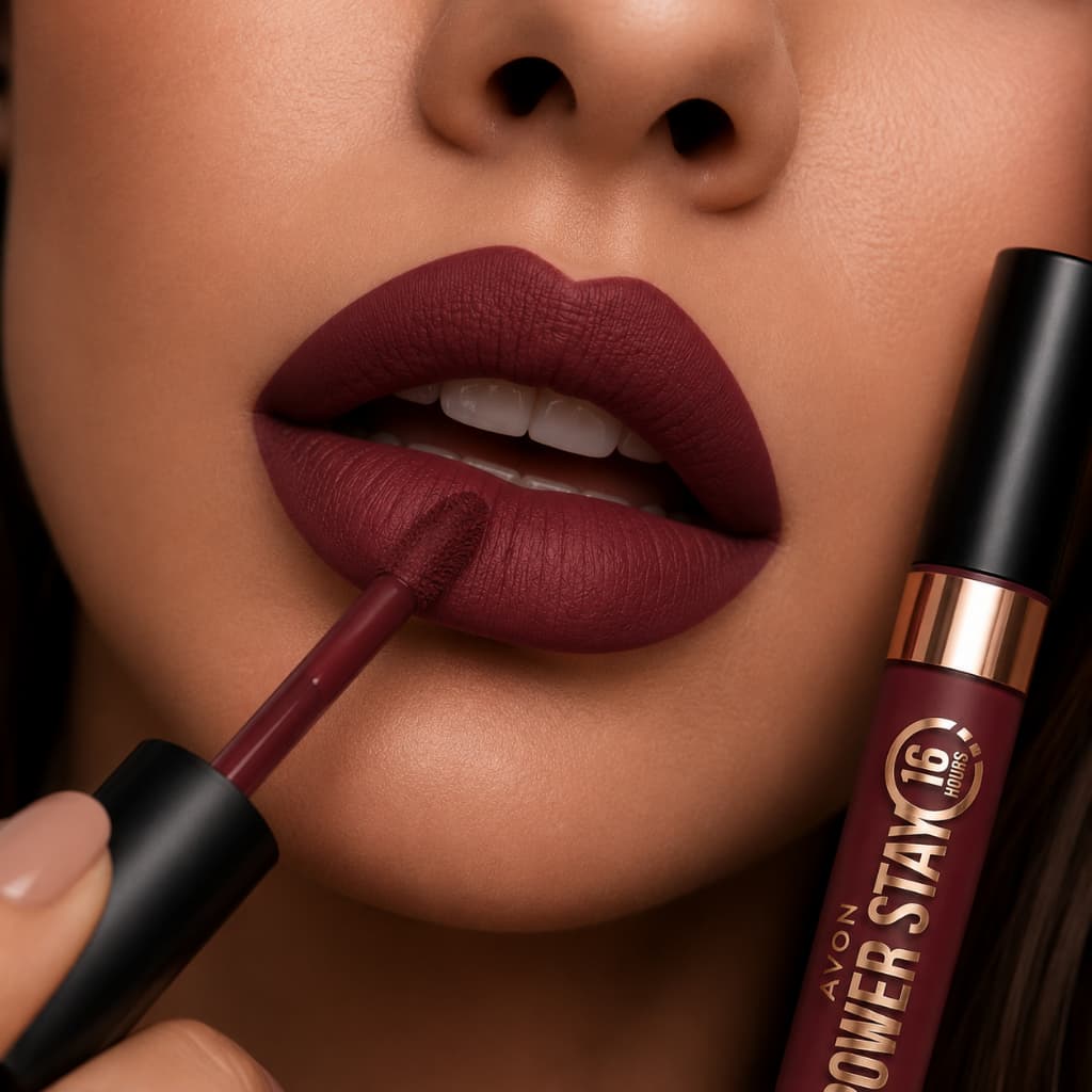 Batom Líquido Matte Avon Power Stay 16h Marrom Rubi