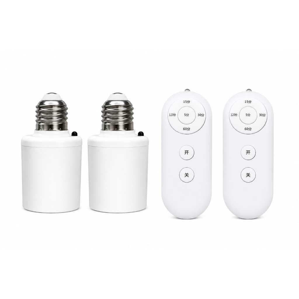 KIT Soquete de lâmpada inteligente E27 interruptor sem fio de controle remoto para lâmpada LED, liga/desliga para lustre
