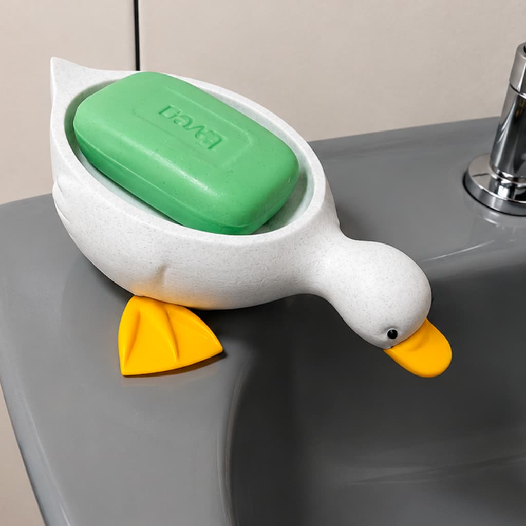 Saboneteira Pato Porta Sabonete Com Dreno Para Banheiro Produto Decorativo e Funcional