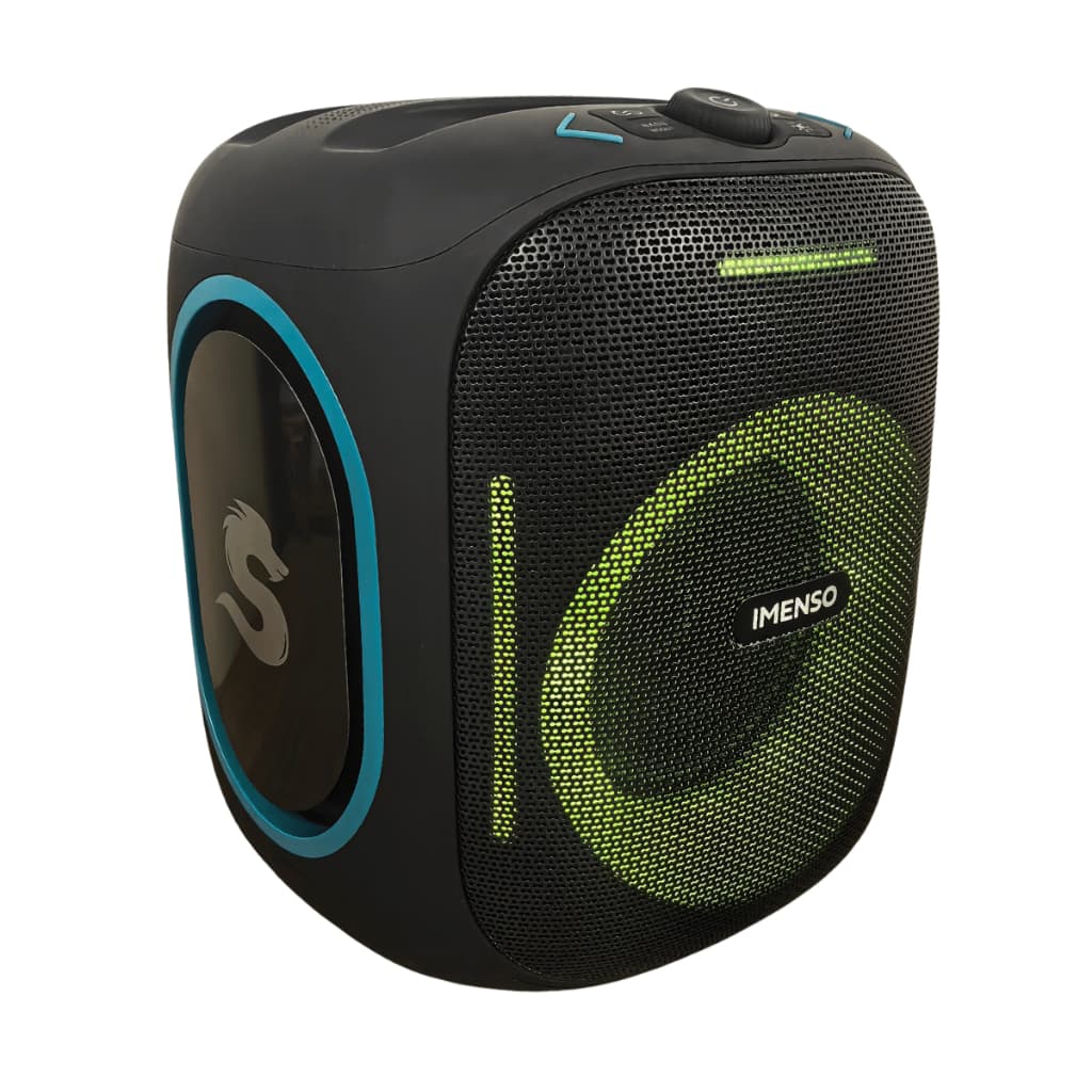 Caixa de Som Bluetooth Portátil Imenso IMS-6600MAX 120W RGB IPX5 Rádio FM Bass Boost USB Tipo-C