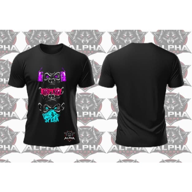 Camiseta Masculina Macaco Streetwear Neon | Estampa Urbana Premium | 100% Algodão
