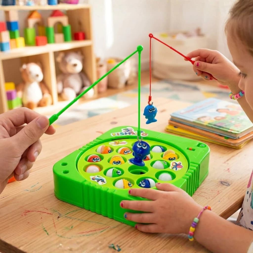 Jogo Pega Peixe A Pilha Peixes Brinquedo Pesca Maluca Infantil