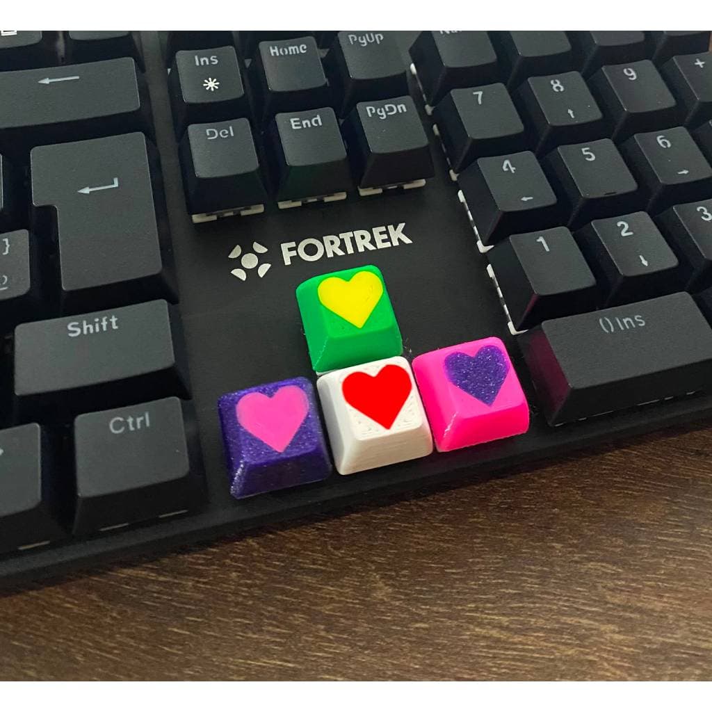 Keycap Coração Love Amor Kit com 3 Cherry MX Teclado Mecânico Gamer Geek