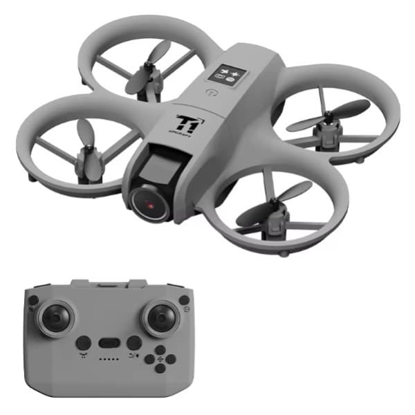 Mini Drone Aircraft Mini T1 Com Câmera Controle Remoto App KY UFO Cinza
