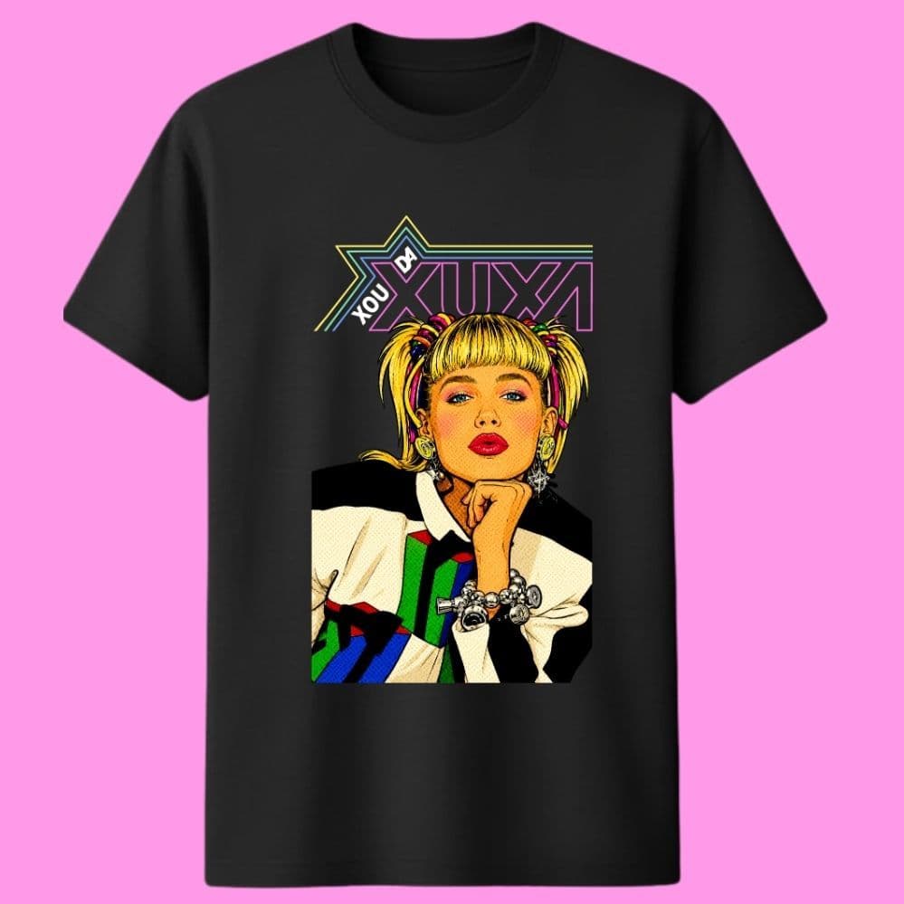 Camiseta Xuxa Rainha Algodão Unissex Último Voo da Nave