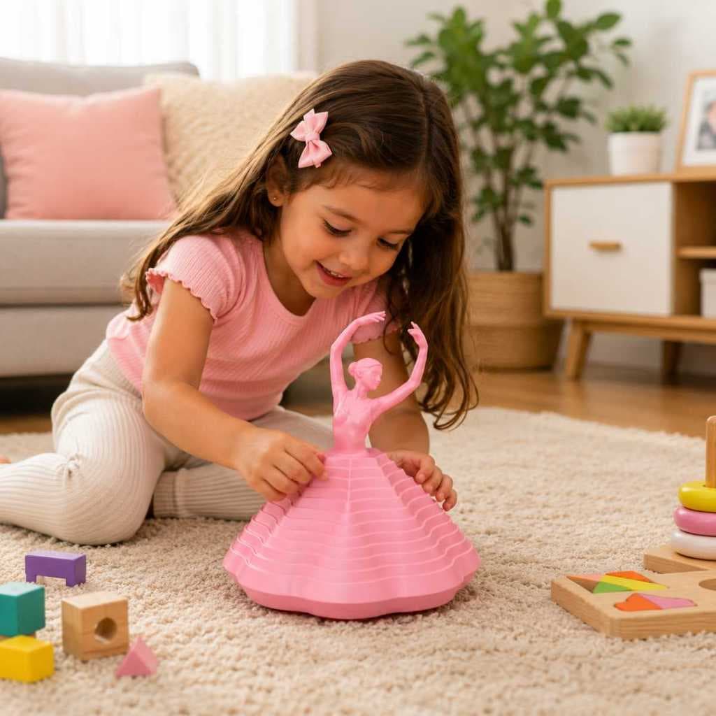 Bailarina Sensorial Brinquedo Educativo Infantil Coordenação Motora Desenvolvimento Sensorial Lúdico