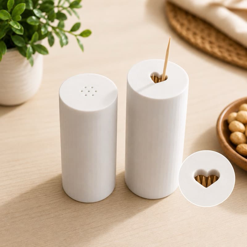 Conjunto Cozinha Saleiro + Paliteiro Mesa Com Tampa Encaixe