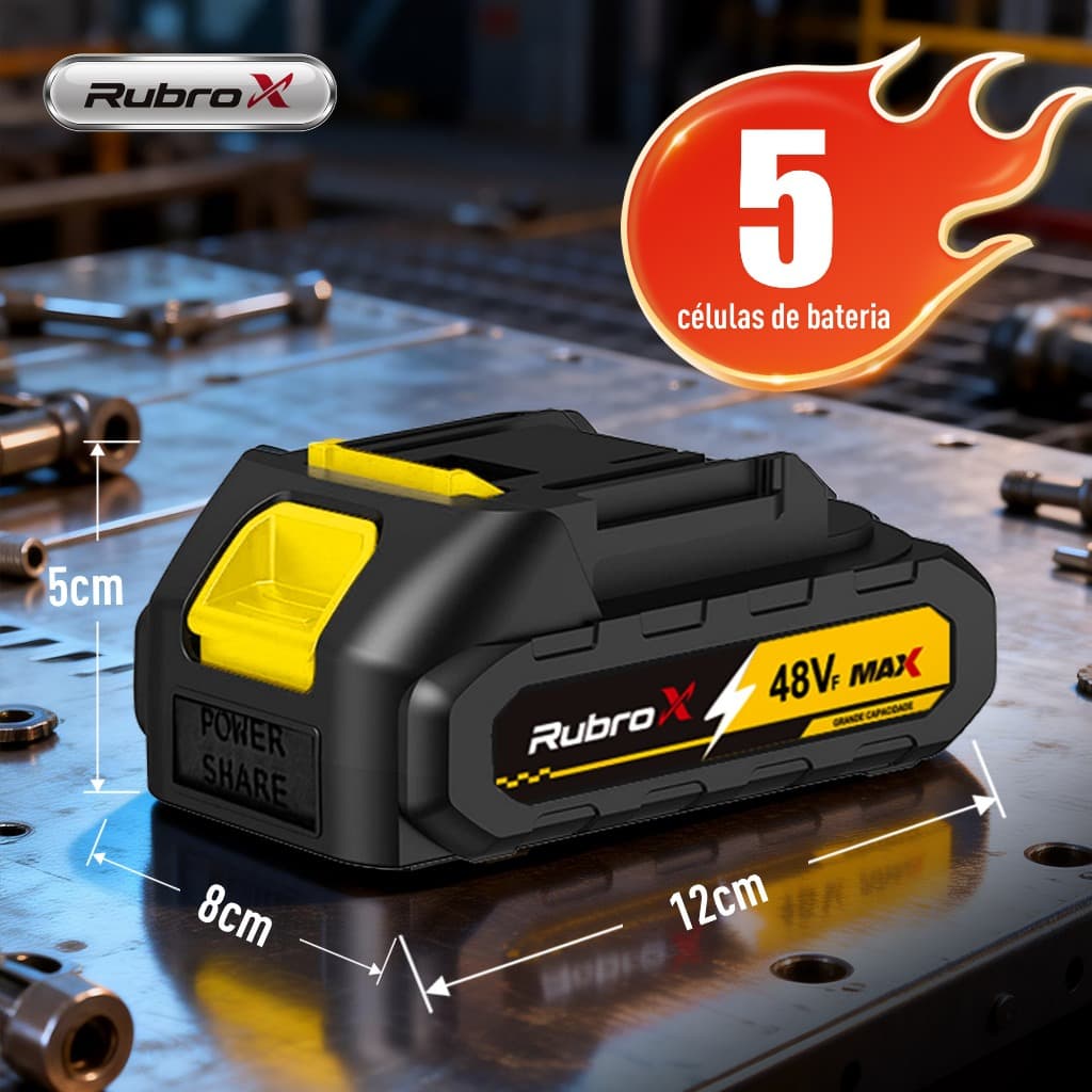 Bateria Universal 48V para Ferramentas Elétricas 5 Células 1200mAh Li-ion