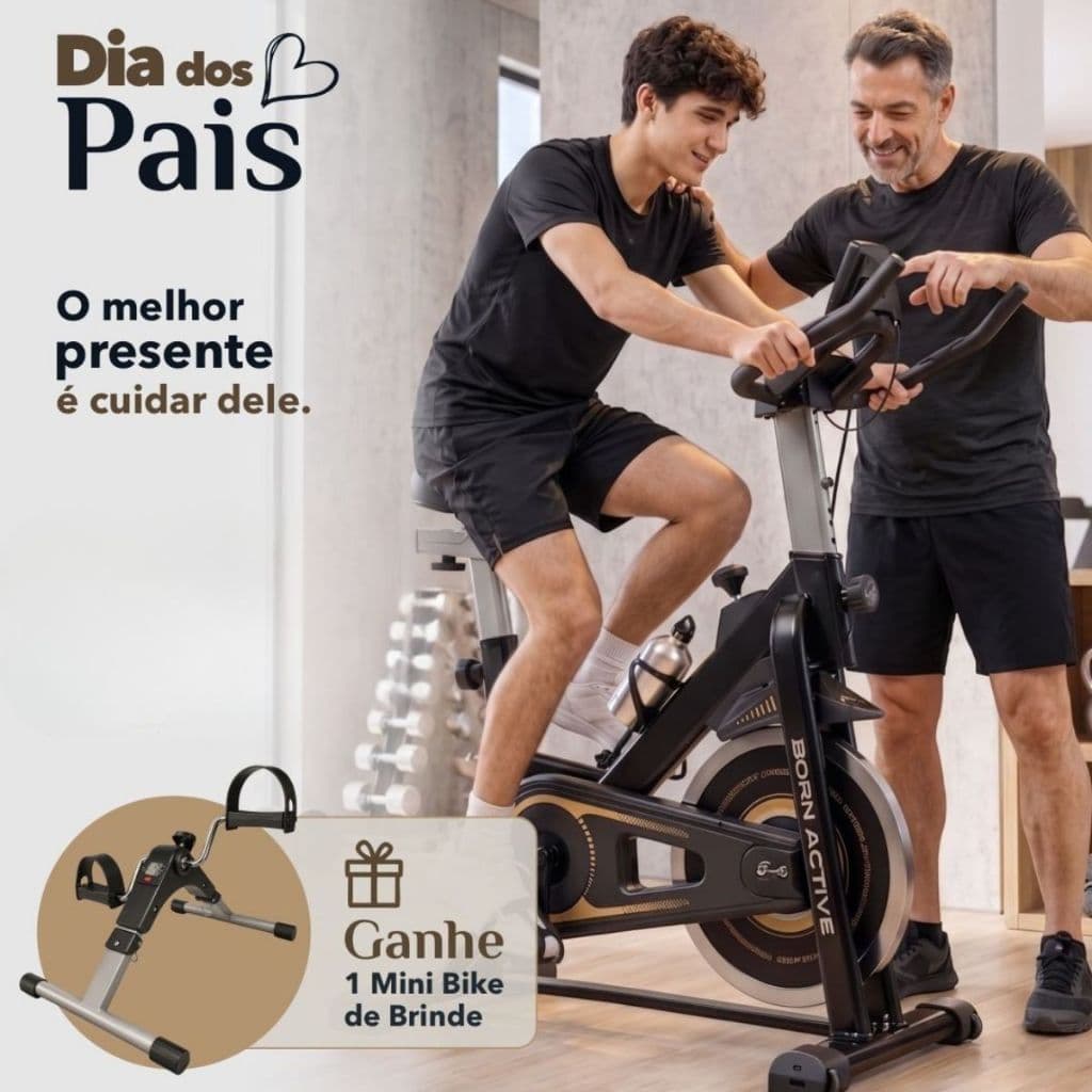 Dia Dos Pais Bicicleta Spinning Active Pro+ Mini Bicicleta Kit Completo Exercicios Cardio Fitness