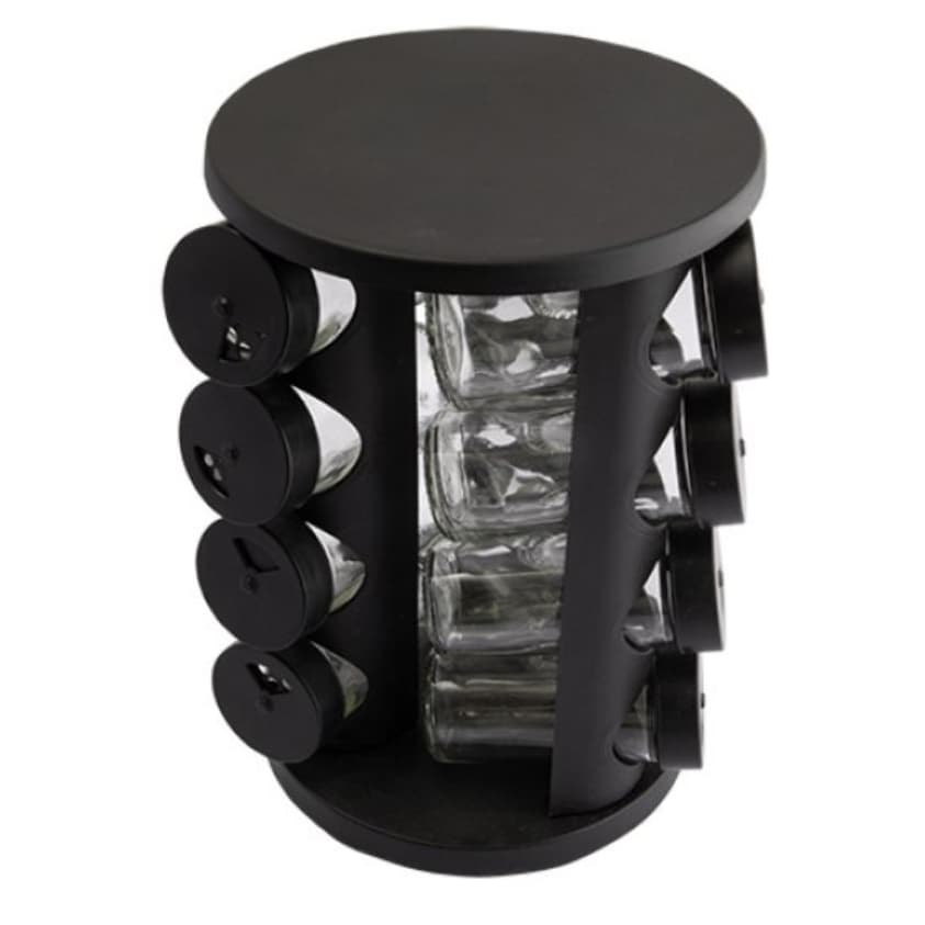 KIT 12 PORTA TEMPEROS DE VIDRO 85ML GIRATÓRIO - FLASHGOODS - F0614