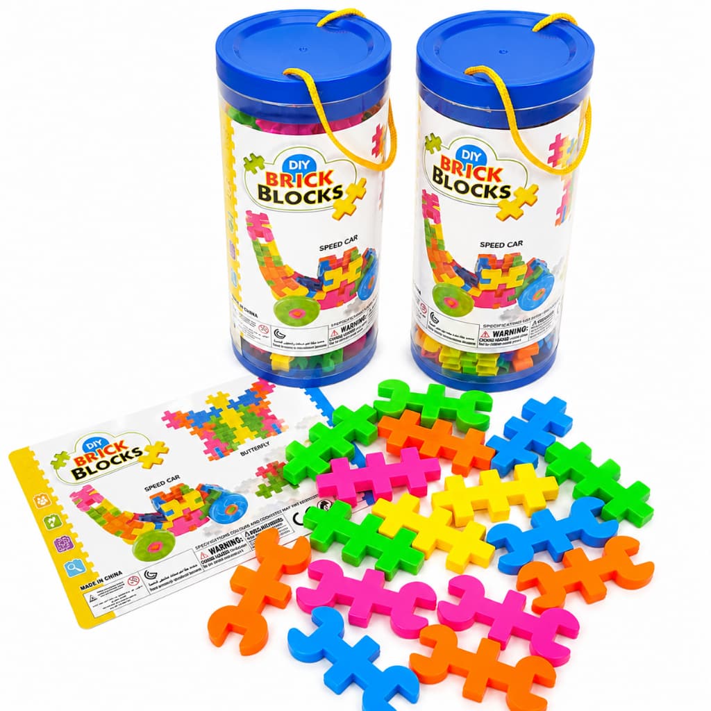 Blocos de Montar Coloridos Infantil Infantil Brinquedo Educativo Didático
