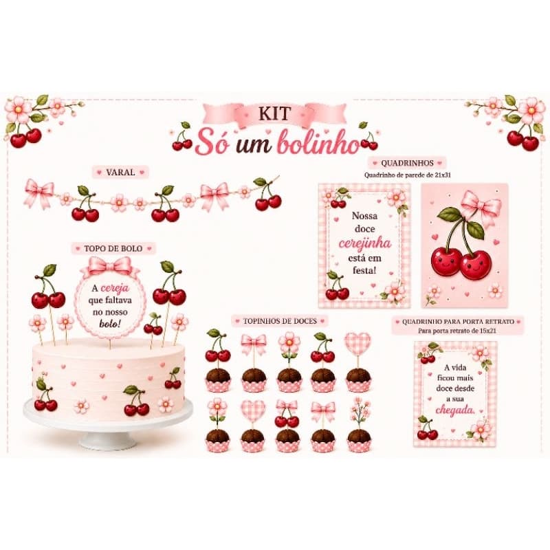 KIT SÓ UM BOLINHO – TEMA CEREJA DELICADA