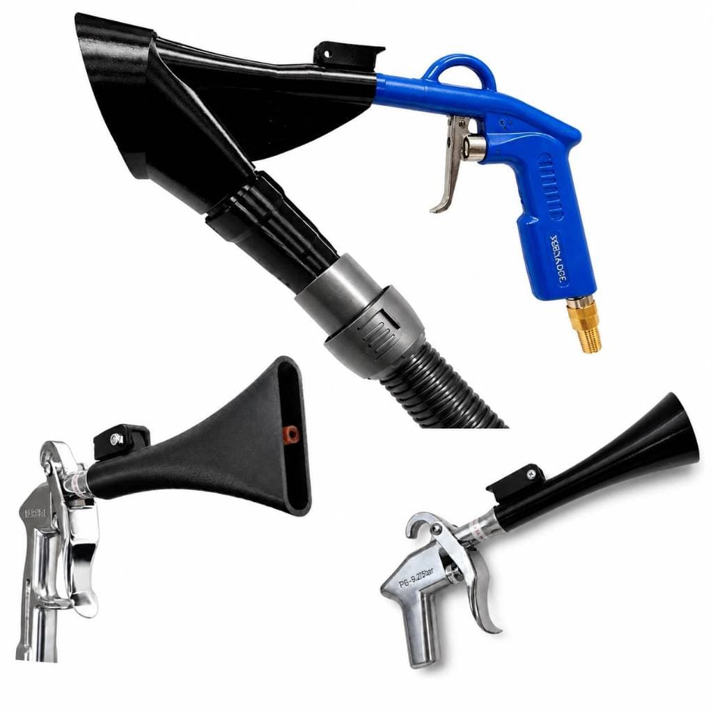 Bico Adaptador Tornador E Aspirador 2 Em 1 + kit 2 Bicos Limpeza Car Detail Universal