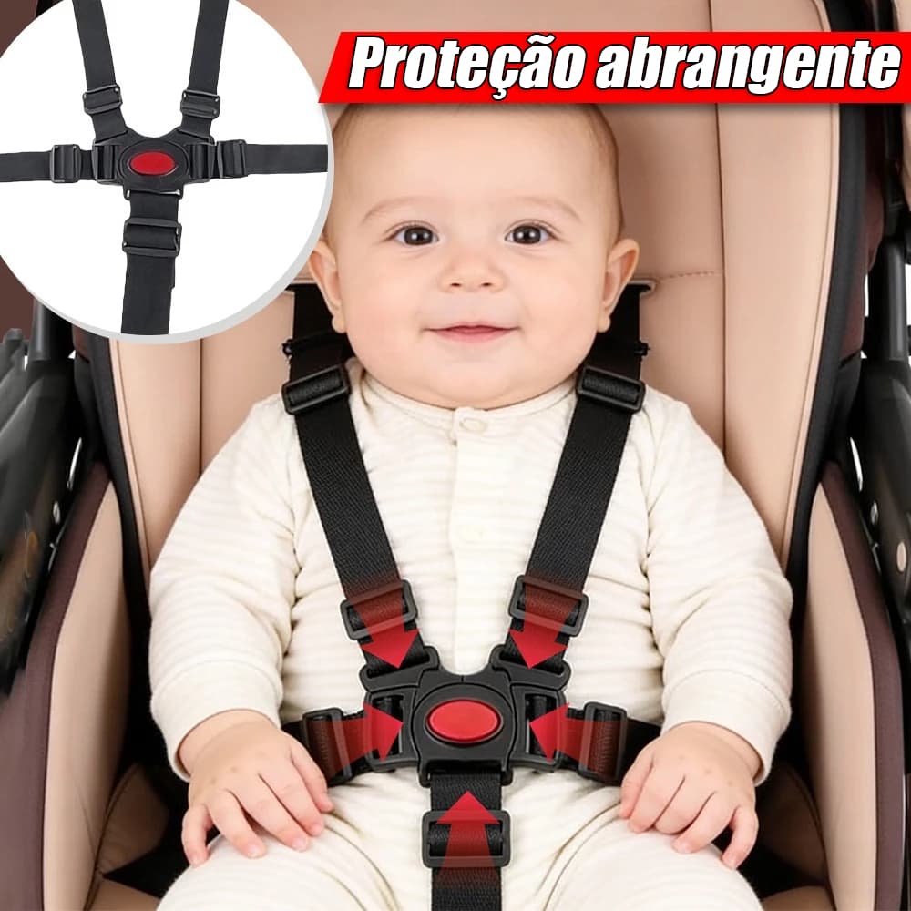 Cinto Segurança 5 Pontos Universal Cadeirinha Cadeirão Alimentação Carrinho De Bebê