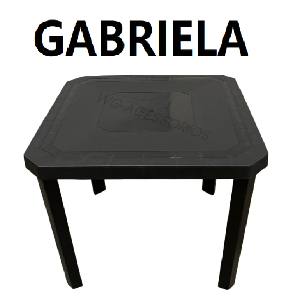 Mesa Quadrada Gabriela Com Pés Desmontável De Plástico Reforçado Multiuso 80 Cm
