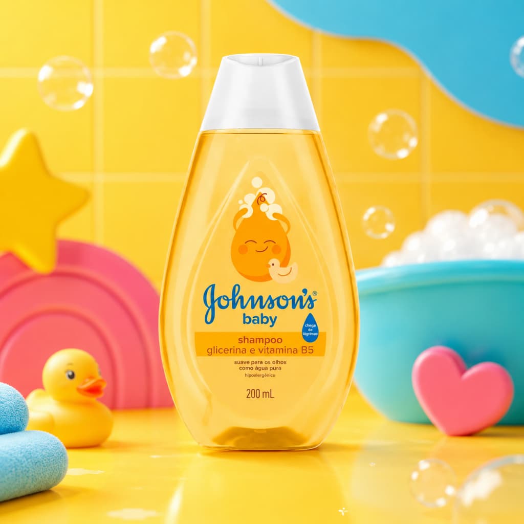 Shampoo Johnson’s Baby de Glicerina Vitamina B5 200ml Bebê Infantil Suave