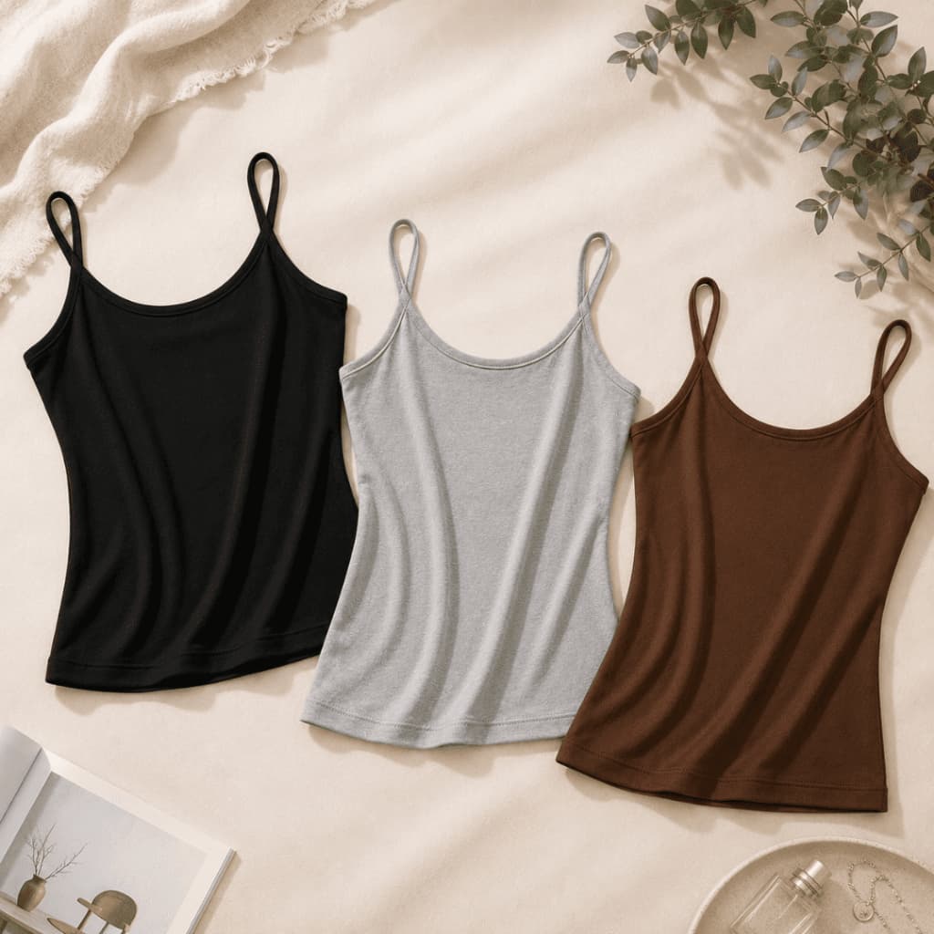Blusa Regata Feminina Alça fina Poliamida Premium Fitness Casual sem Bojo