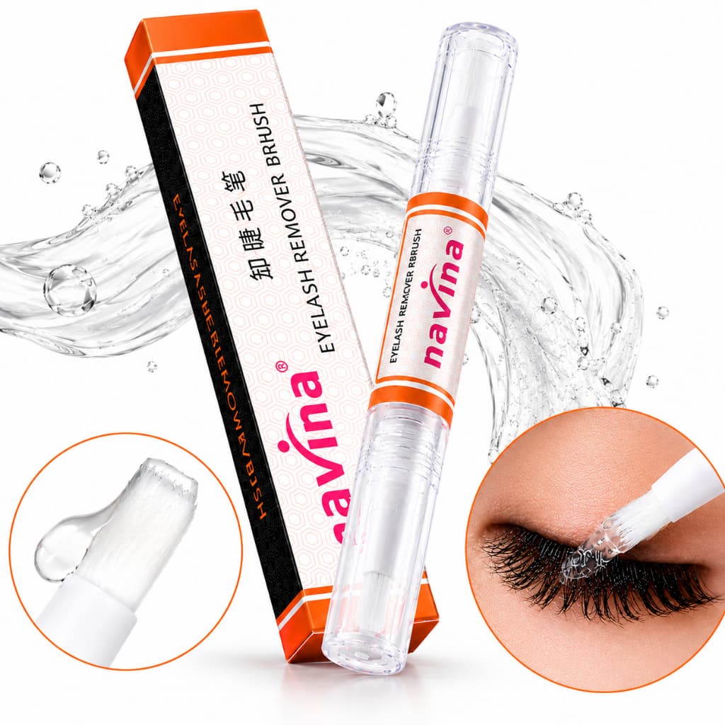 Removedor de Cola para Alongamento de Cílios Caneta com Escova Profissional Eyelash Remover