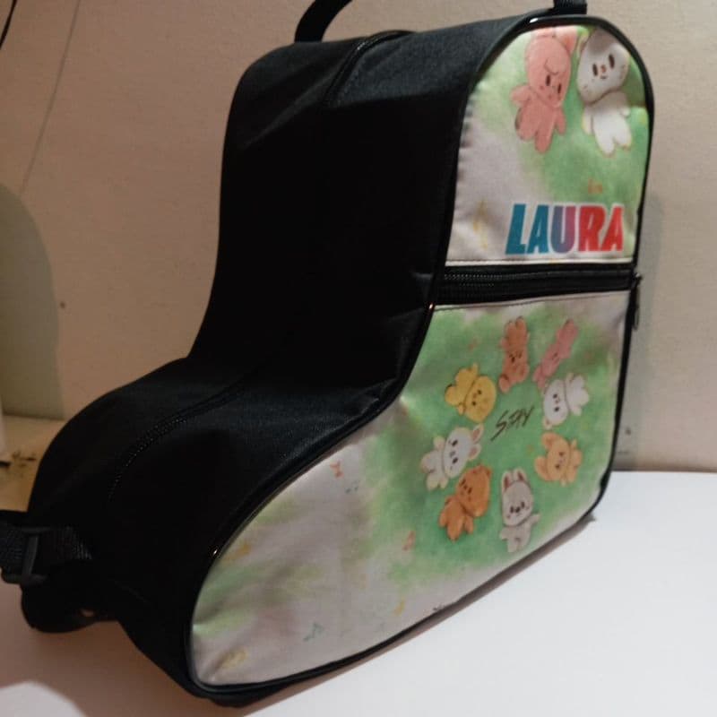 bolsa mochila patins personalizada com nome do atleta