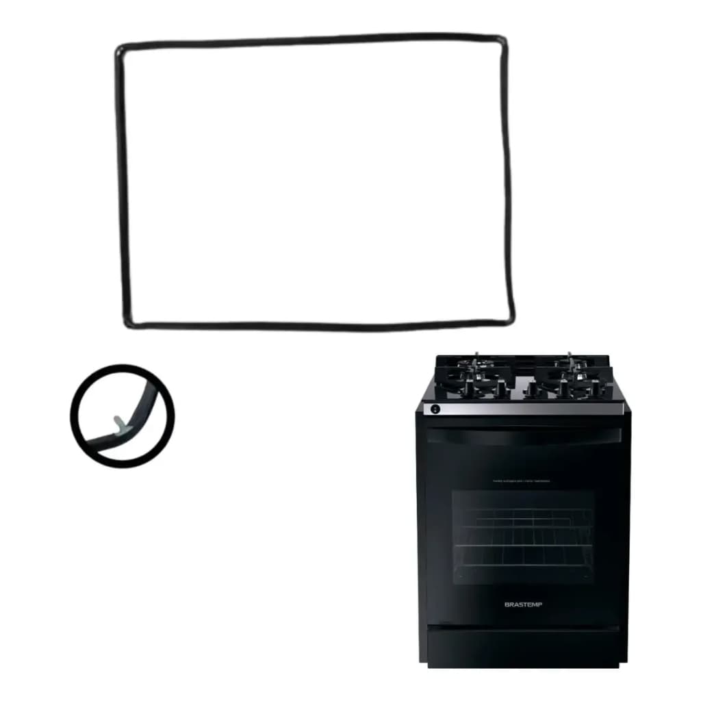 Vedação Para Forno Do Fogão Brastemp Unique 48x37cm | Borracha Gaxeta Guarnição Térmica