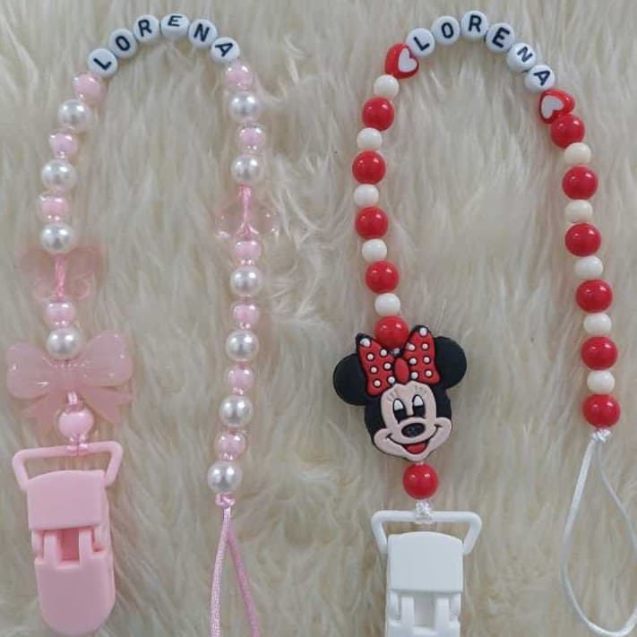 Prendedor de Chupeta Personalizado com Nome do Bebê Menino Menina | Prendedor de Bico personalizado