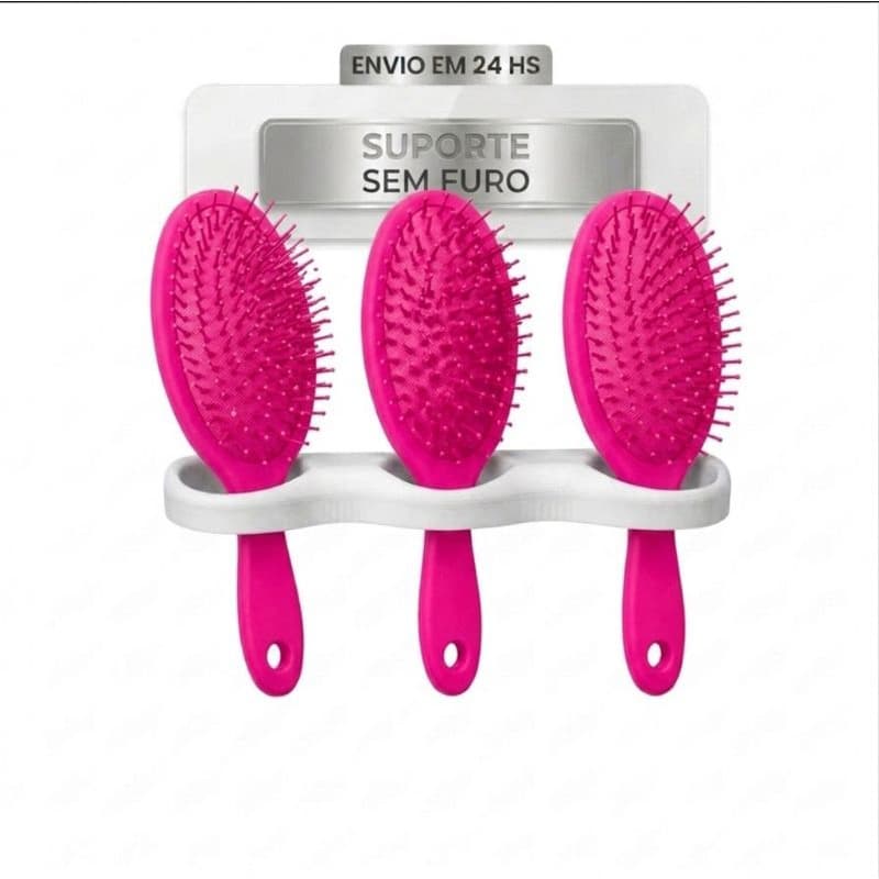 porta Escova de cabelo / pentes de Cabelo Organizador útil Prático sem furos resistente preto/branco útil