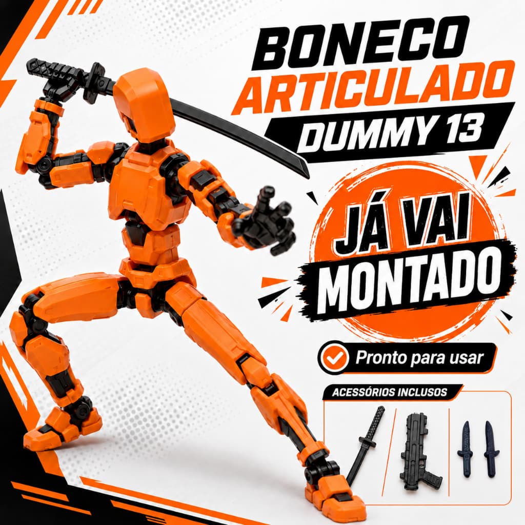 Boneco Articulado Dummy 13 Montado com acessórios action figure