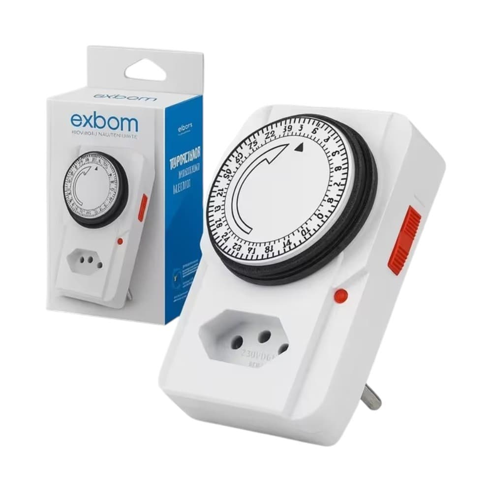 Timer Temporizador Analógico Mecânico Bivolt Automático 127/220v Exbom