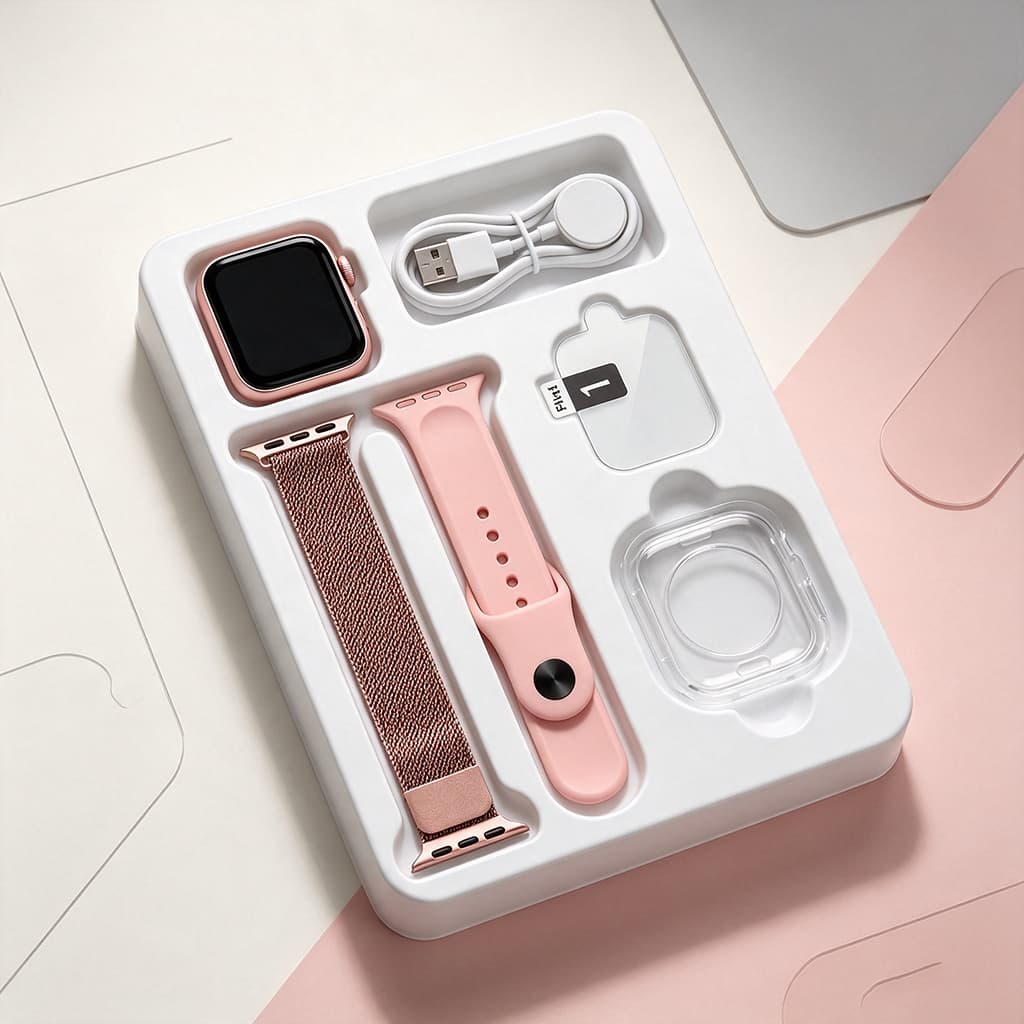 Lançamento Smartwatch S10 Mini 38mm com Chamada Bluetooth, Monitor de Pressão, Impermeável e Compatível Android/iOS