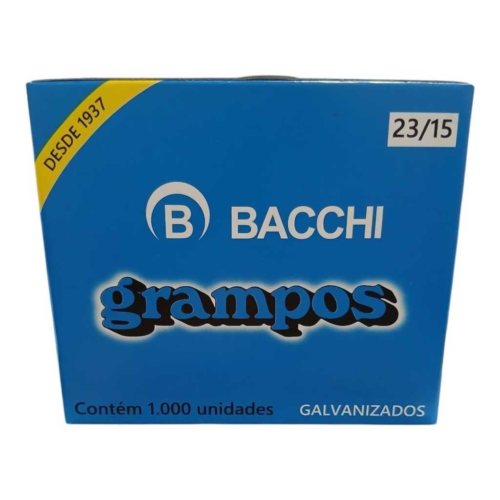 Grampos Bacchi - 23/15 - galvanizados para grampeador manual com 1000 grampos.