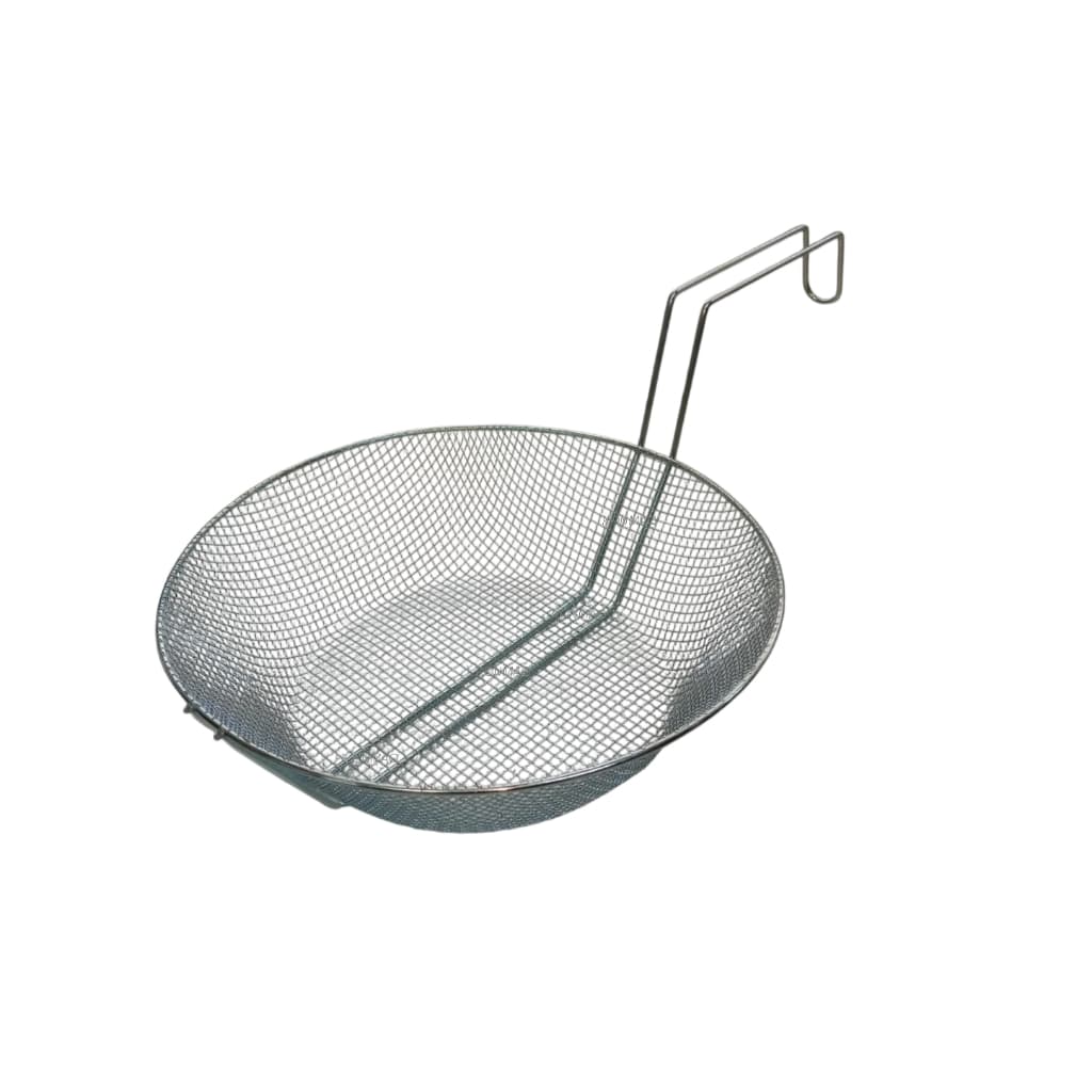 Cesto redondo grande malha fina Ø 35cm c/ cabo Fritadeira água óleo industrial METVISA IMG FIE 20