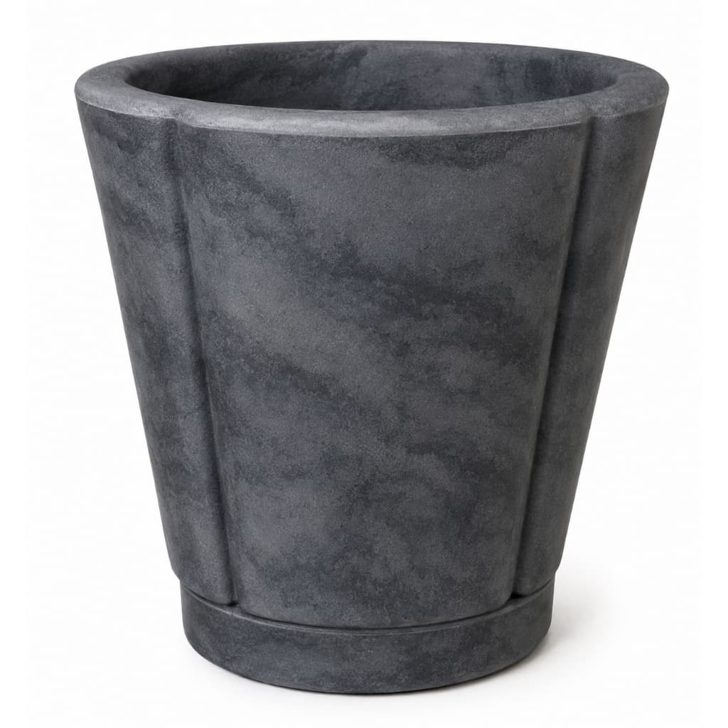 Vasos Para Plantas Cachepô Grego Marmorizado Tamanho P com Prato Coletor - Vaso Decorativo em Polietileno
