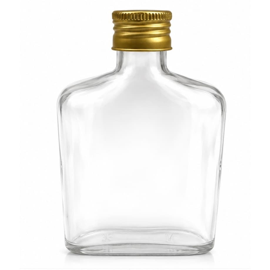 Mini Garrafa Vidro 160ml Cantil de Bolso Tampa Rosca Porta Bebida