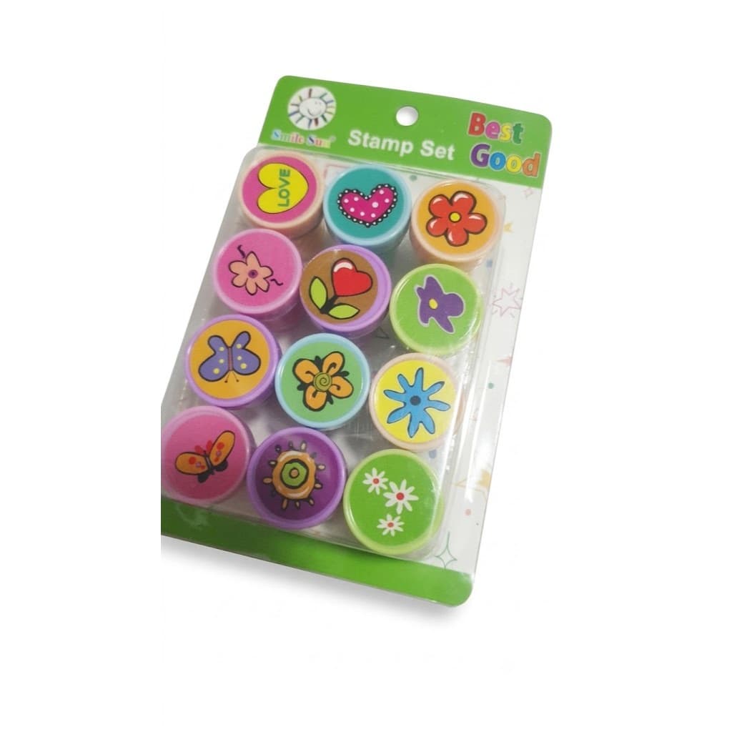 Kit com 12 carimbos fofos