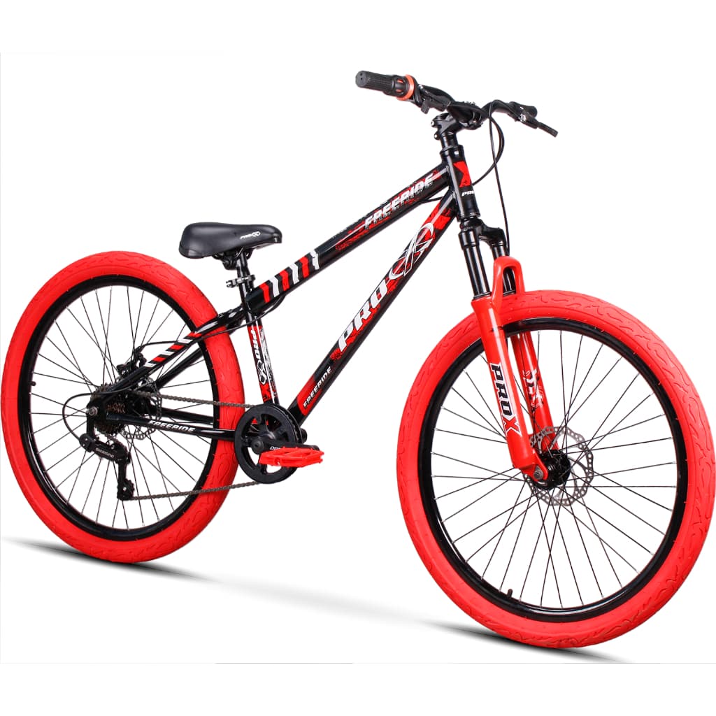 Bicicleta Aro 26 Pro-X Freeride 7V Marchas Câmbio Shimano Freio a Disco Bike Grau MTB Wheeling Tipo Vikingx